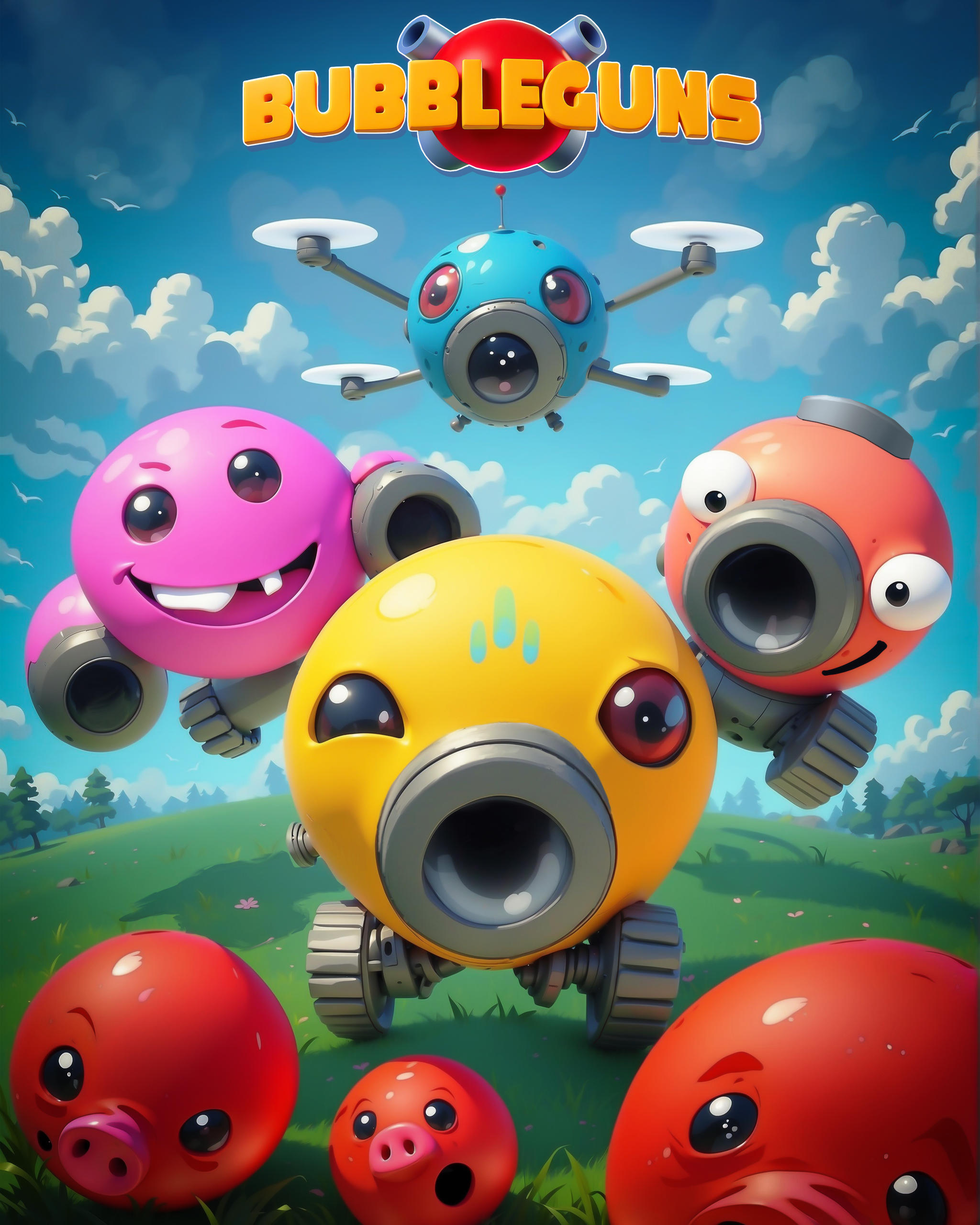 Скриншот игры Bubble Guns