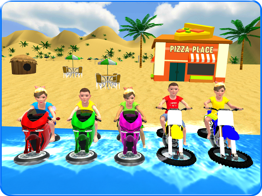 Kids Water Surfing Bike Racingのキャプチャ