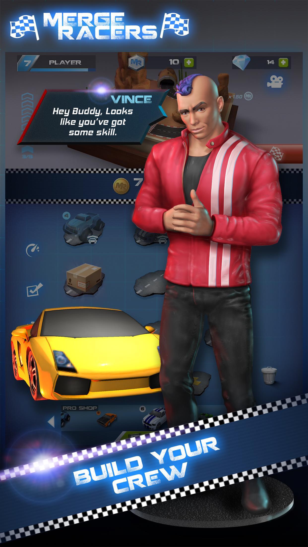 Скриншот игры Merge Racers: Idle Car Empire + Racing Game