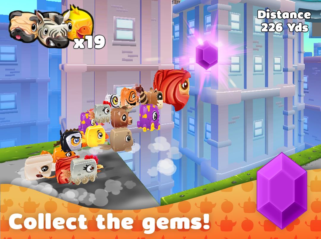 Screenshot of Stampede Rampage: Animals scaping the zoo