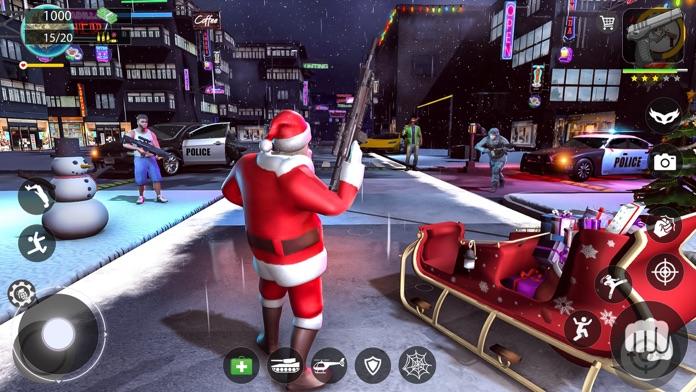 Christmas Gangster: Rope Santa Game Screenshot