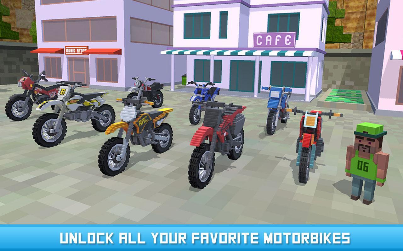 Mr. Blocky Moto Bike Driver SIM ภาพหน้าจอเกม