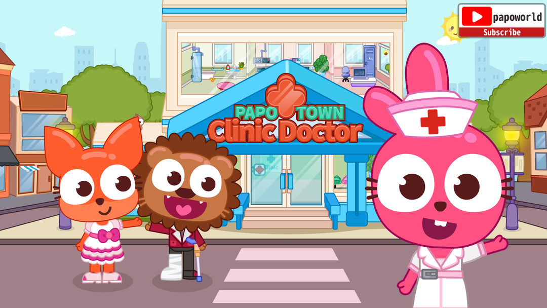 Papo Town: 클리닉 의사 게임 스크린 샷