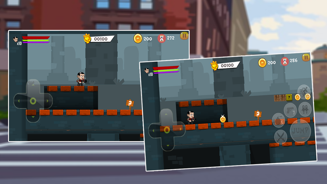 Super Mr Bean's Game Run ゲームのスクリーンショット