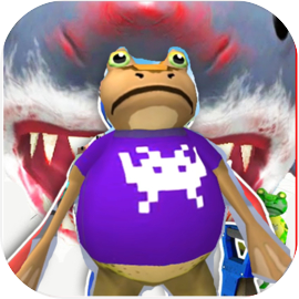 frog battle amazing vs shark