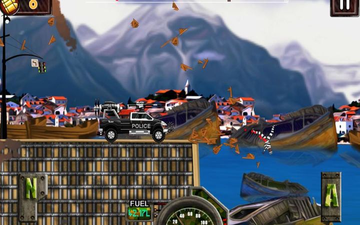 Smash Police Car - Outlaw Run Game Screenshot