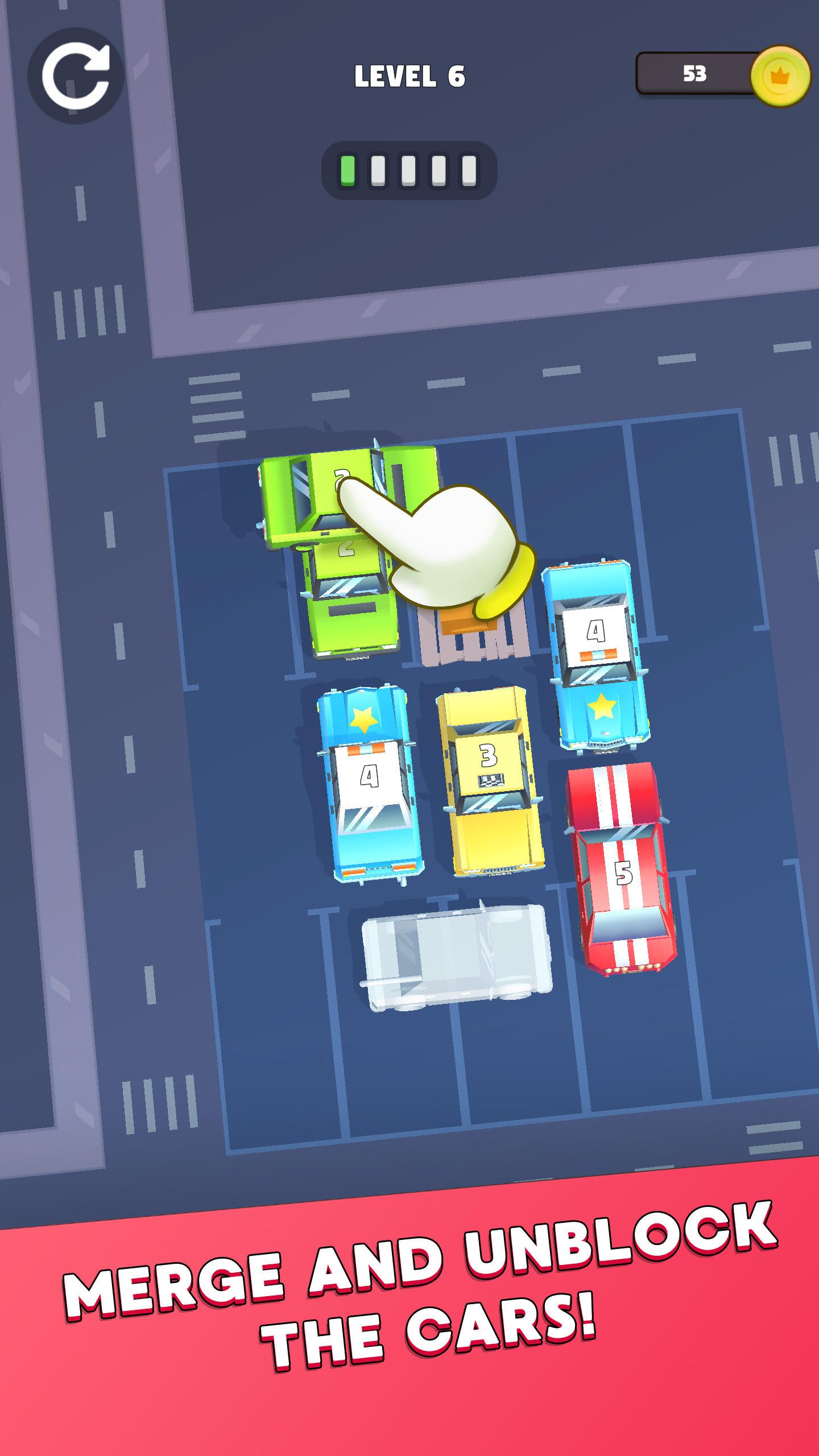 Traffic Jam Puzzle: Merge Cars ゲームのスクリーンショット