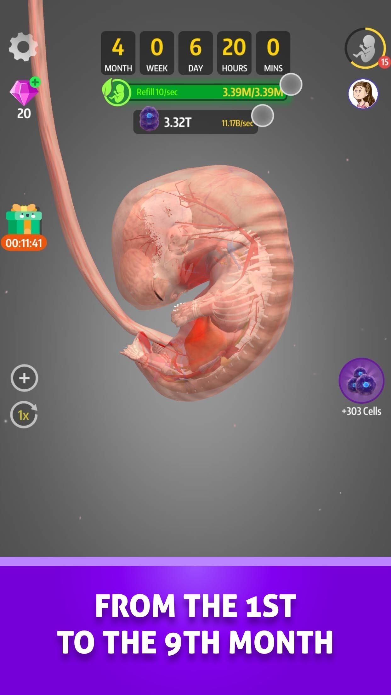 Idle 9 Months Game Screenshot