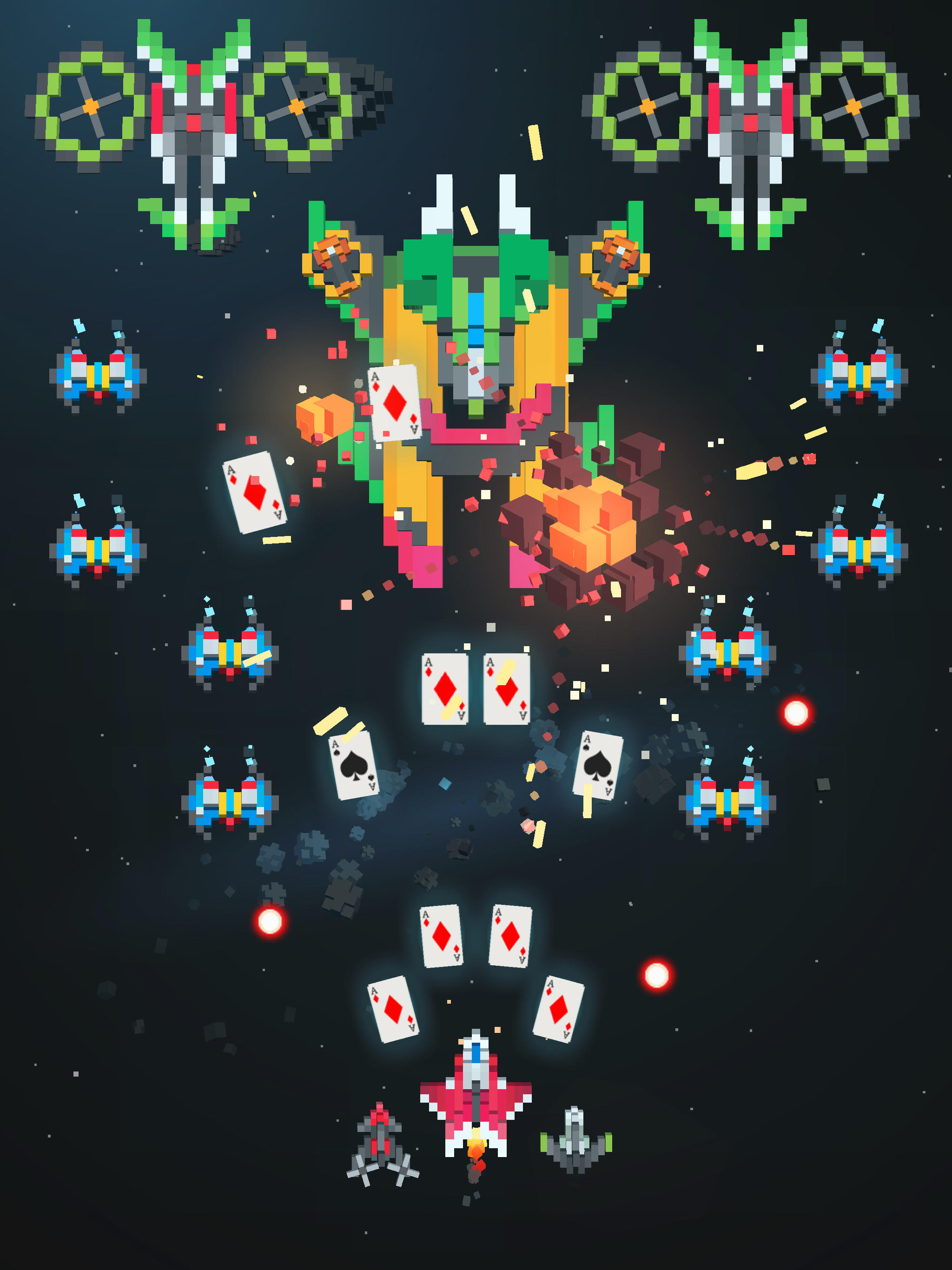 Sky Wings: Pixel Fighter 3D Game Screenshot