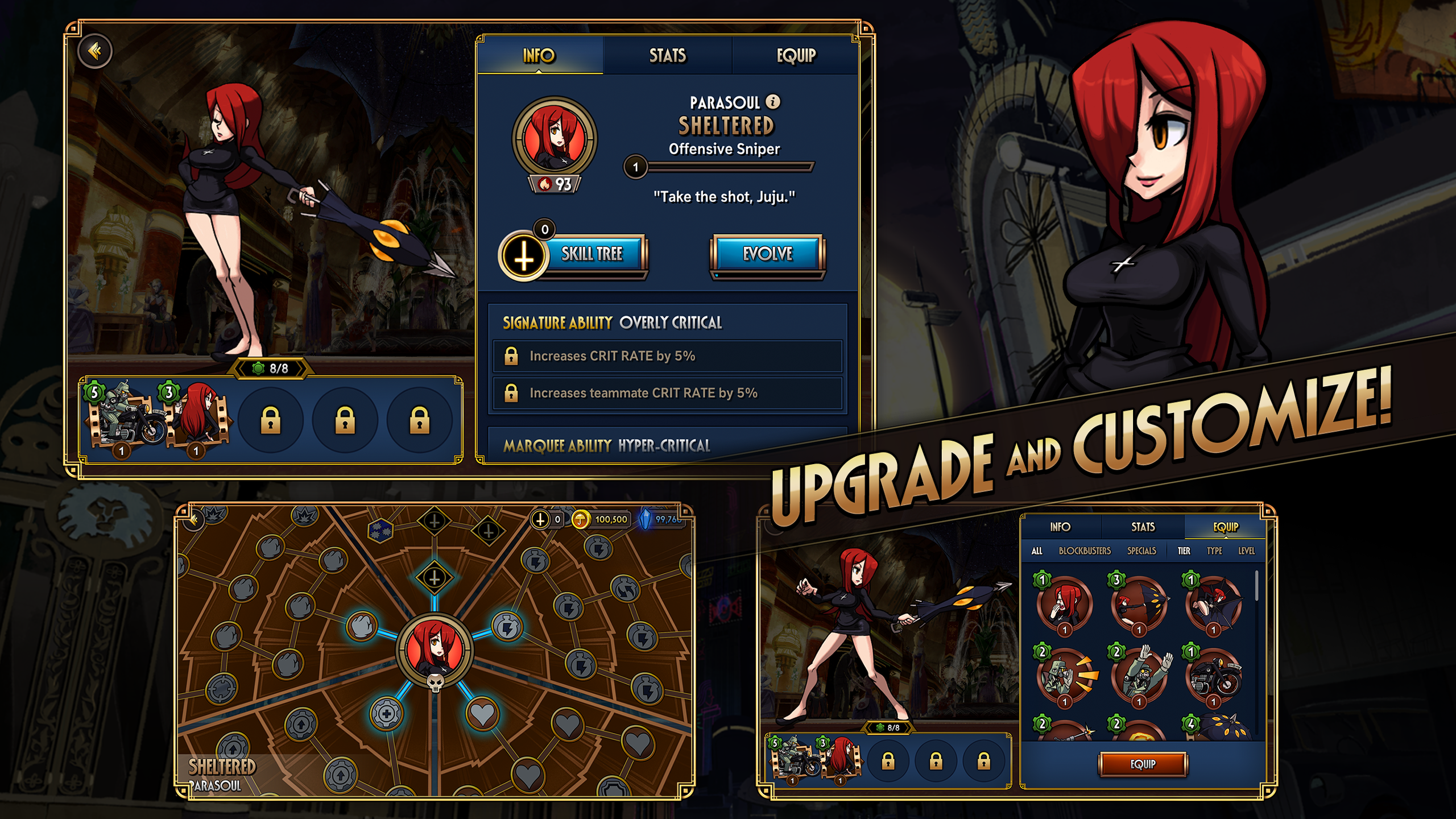 LINE Skullgirls Game Screenshot