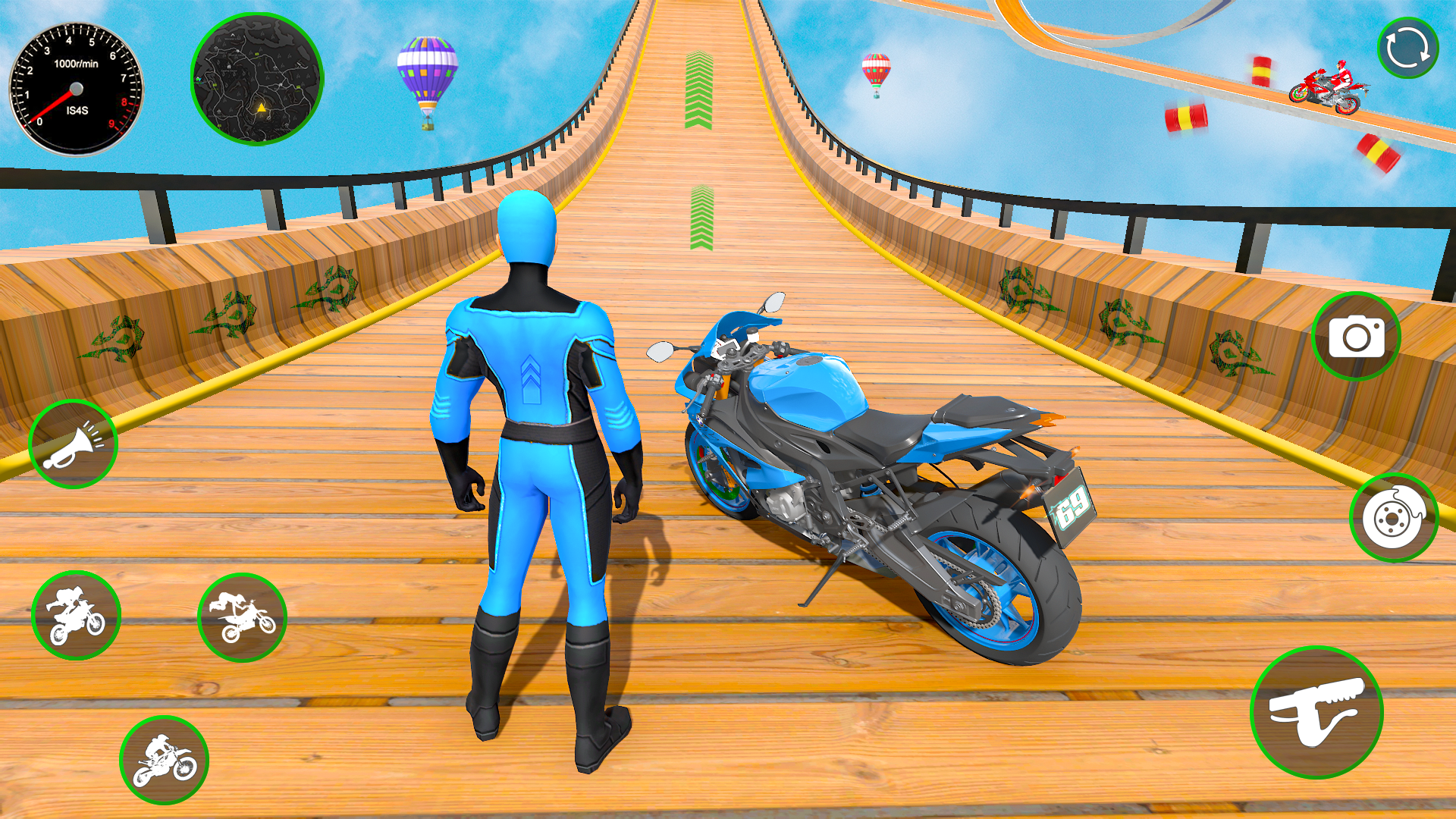 Stunt Bike Games: GT Mega Ramp Game Screenshot