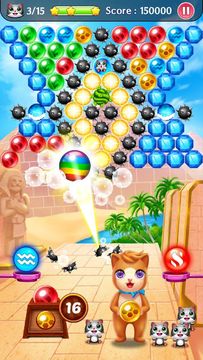 Witch Puzzle Cat: Bubble Pop Game Screenshot