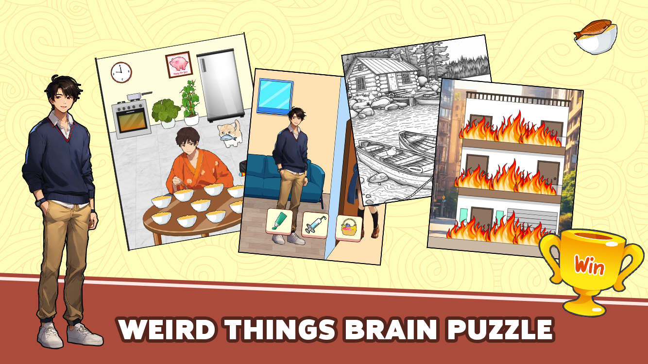 Weird Things Brain Puzzle Game Screenshot