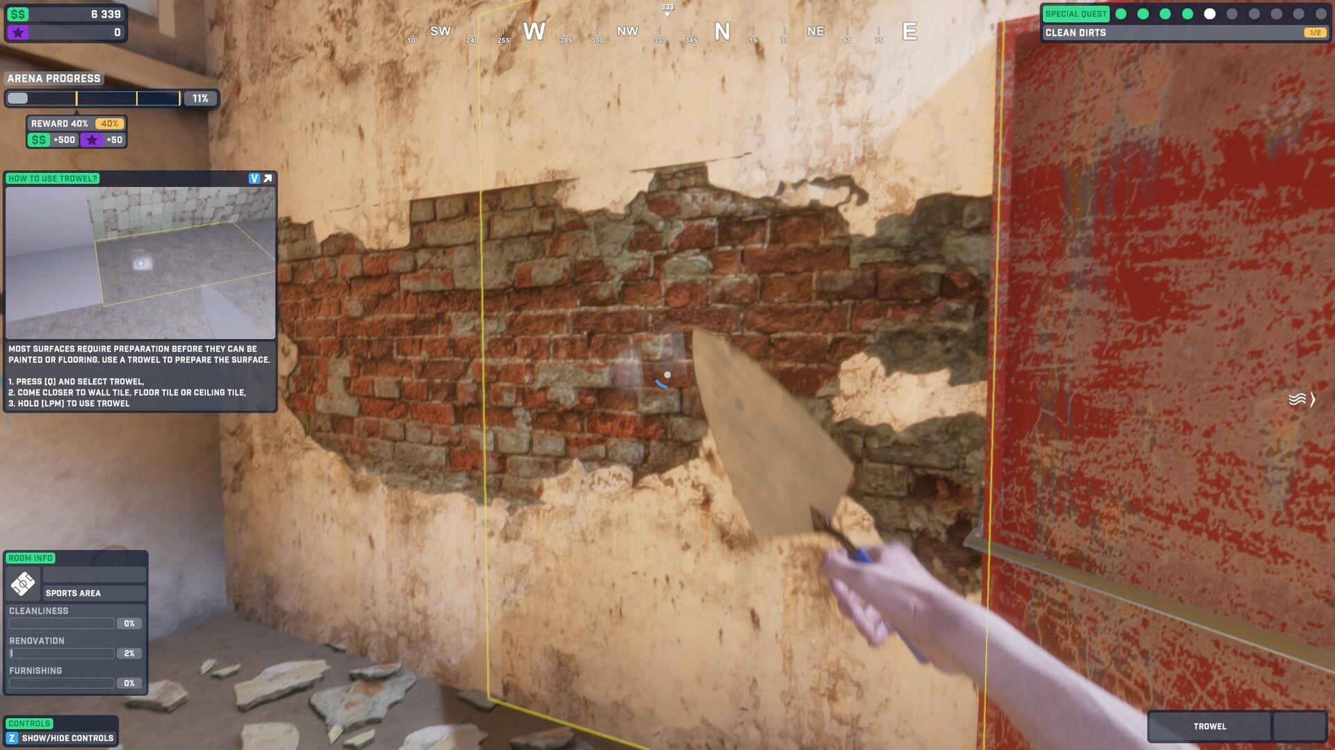 Screenshot of Arena Renovation - First Job