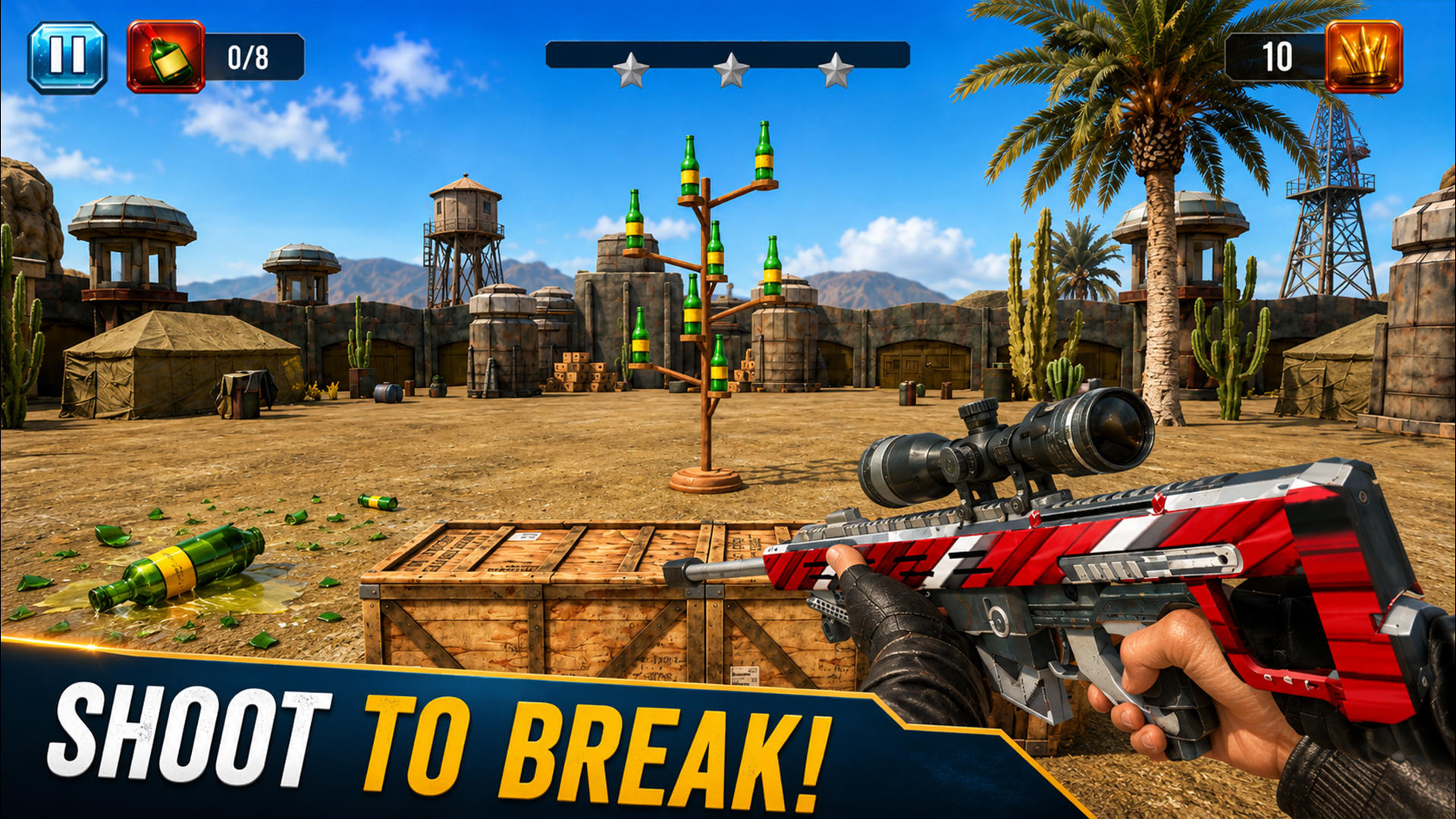 Bottle Shooter Expert 3D ภาพหน้าจอเกม