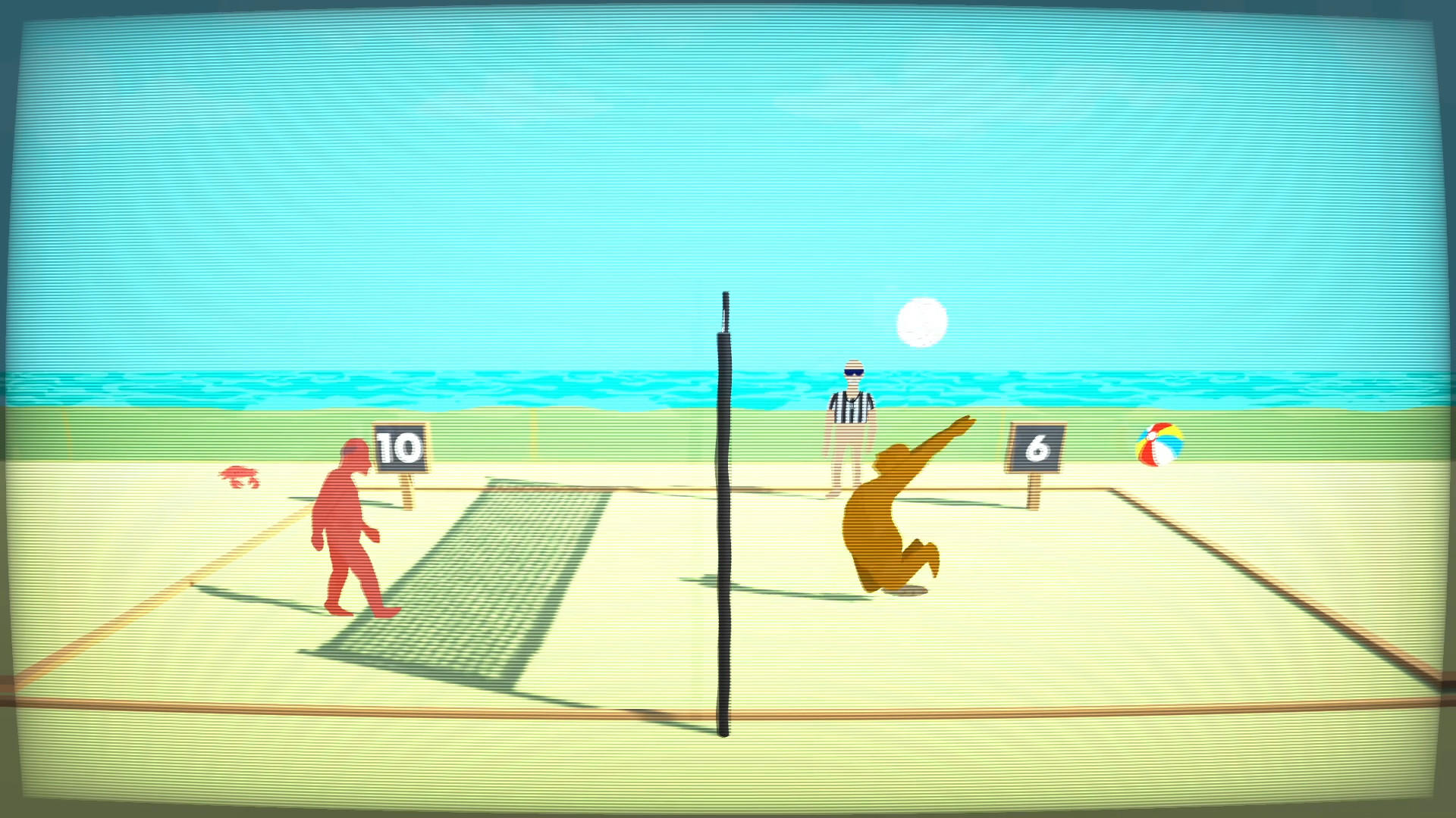 Retired Men's Nude Beach Volleyball League Game Screenshot