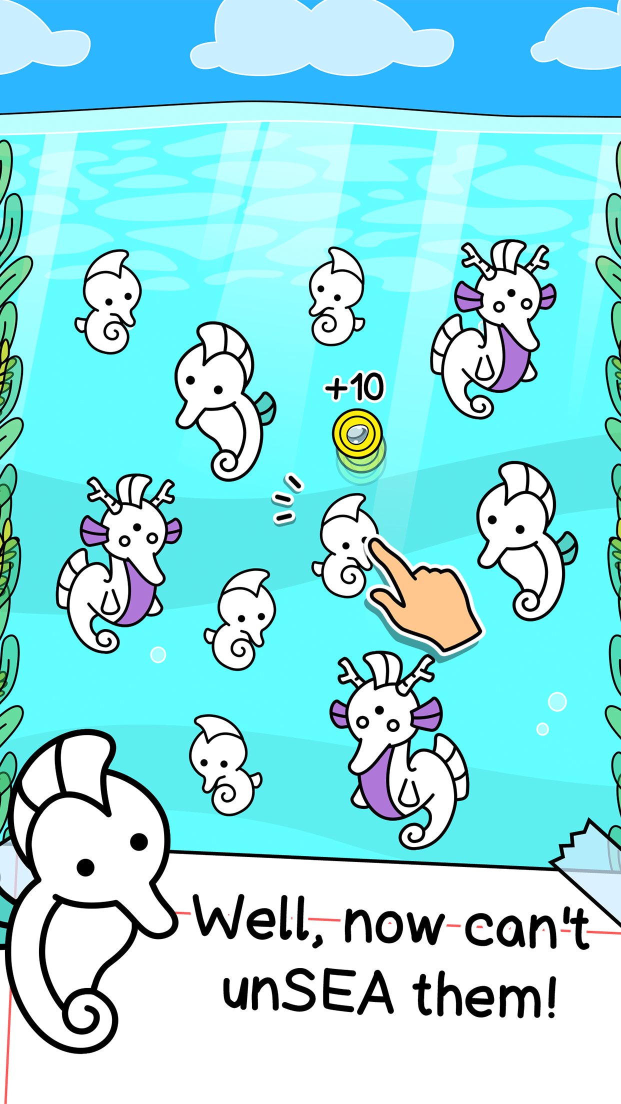 Seahorse Evolution: Sea Mutant Game Screenshot