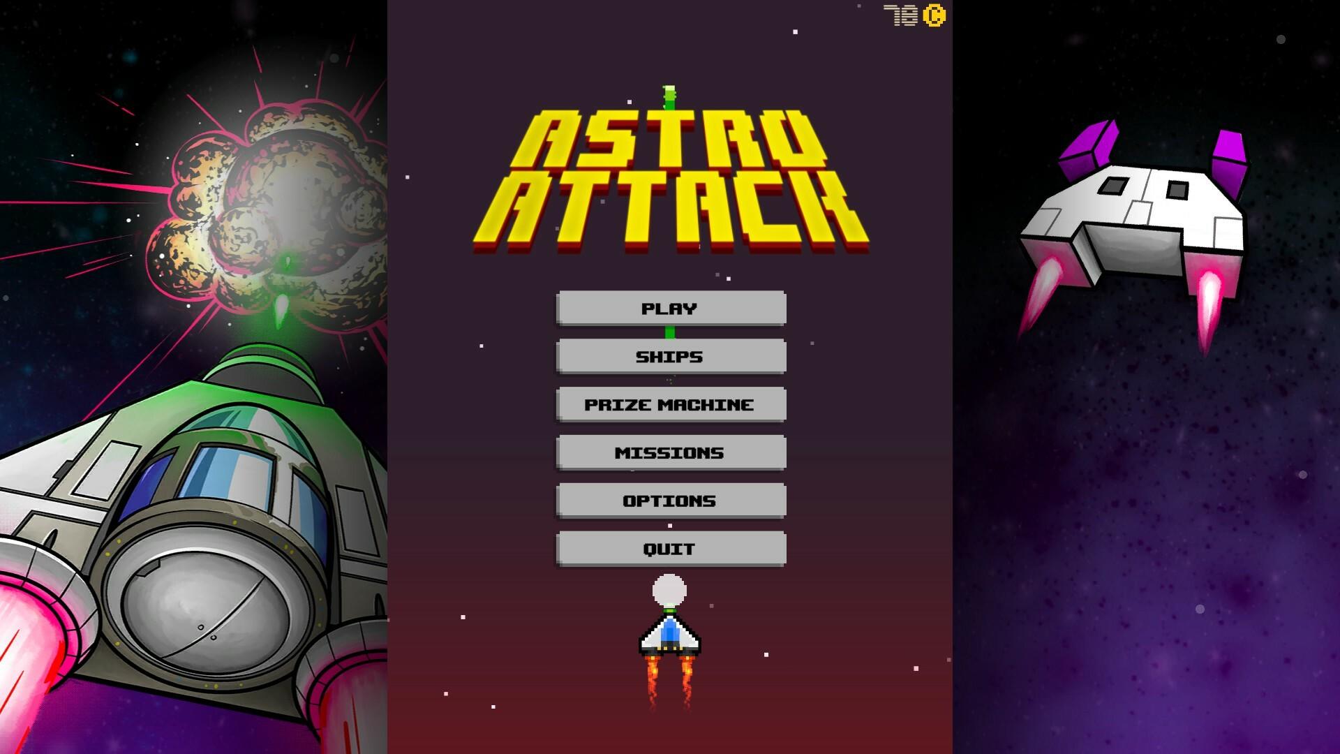 Astro Attack Game Screenshot