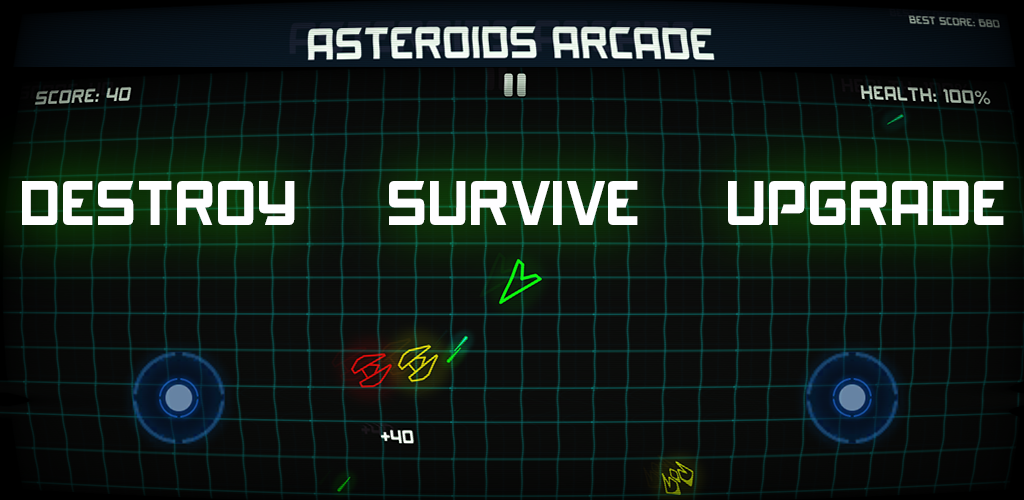 Screenshot of the video of Asteroids Arcade