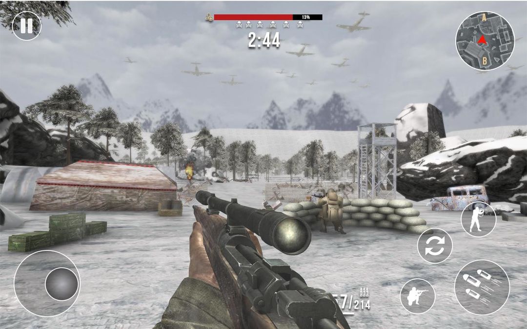 World War 2 Frontline Heroes: WW2 Commando Shooter 게임 스크린 샷