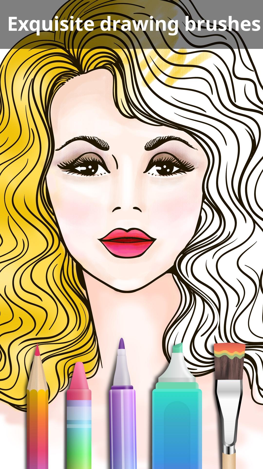 Captura de Tela do Jogo Girls Coloring Book
