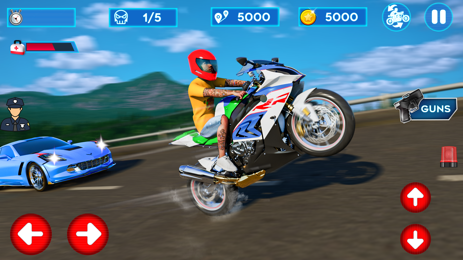Bike Racing Game Shooting Game Game Screenshot