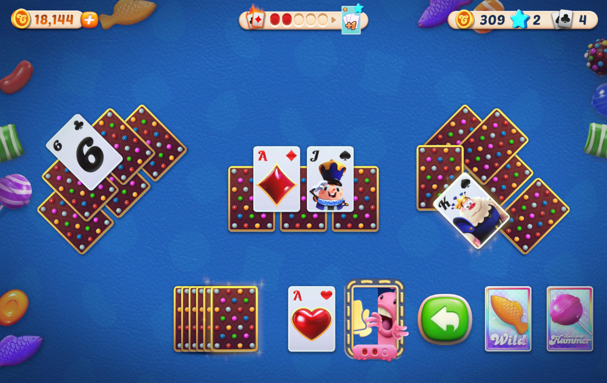 Candy Crush Solitaire Game Screenshot