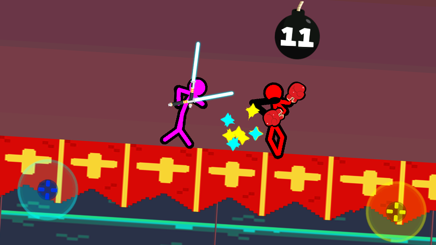 Captura de Tela do Jogo Stickman Mortal Duo