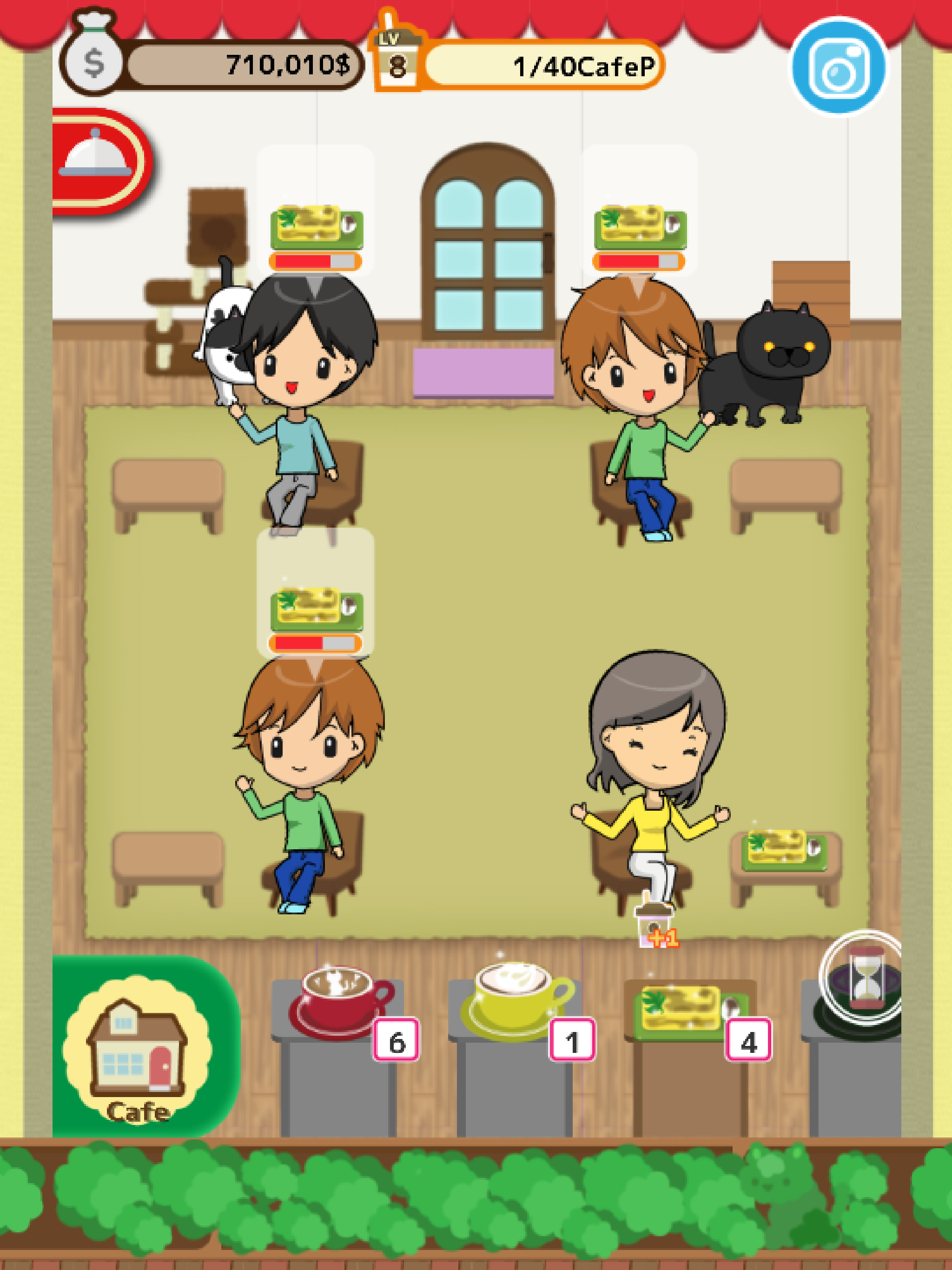 Cute cat restaurant story Game Screenshot