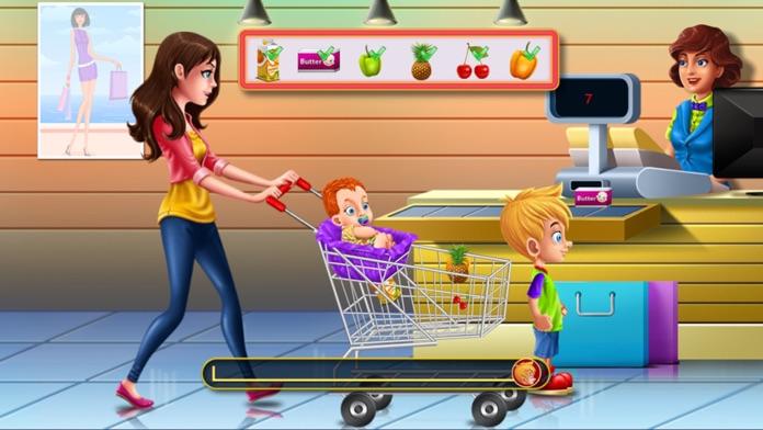 Shopping Game Kids Supermarket  help mom with the shopping list and to pay the cashier Game Screenshot