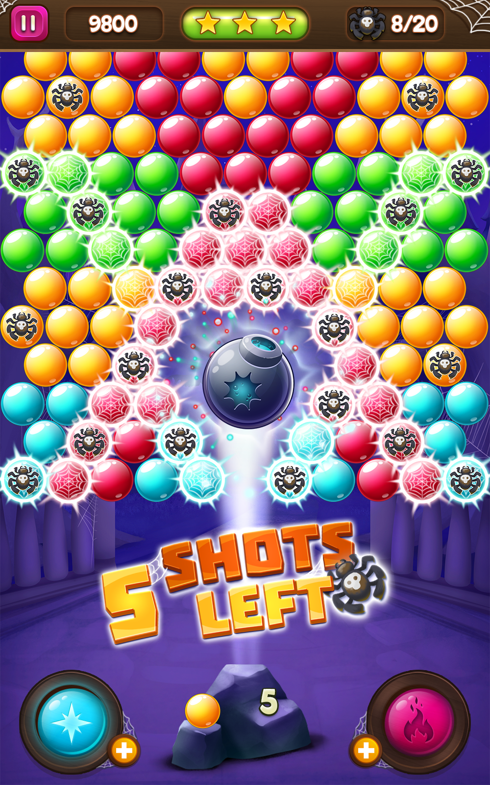 Spider Bubbles Game Screenshot