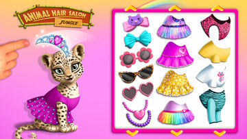 Jungle Animal Hair Salon Game Screenshot