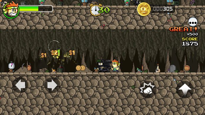 Dan The Man Platformer Game Screenshot