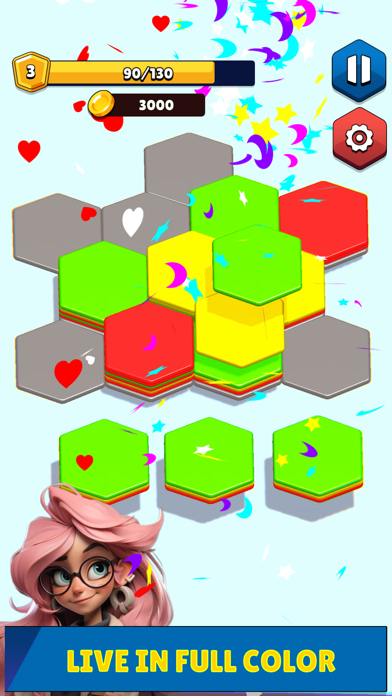 Merge Hexa Puzzle Sort Game 3d Game Screenshot