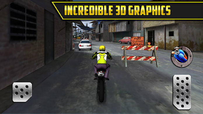 Screenshot of 3D Motor-Bike Drag Race: Real Driving Simulator Racing Game