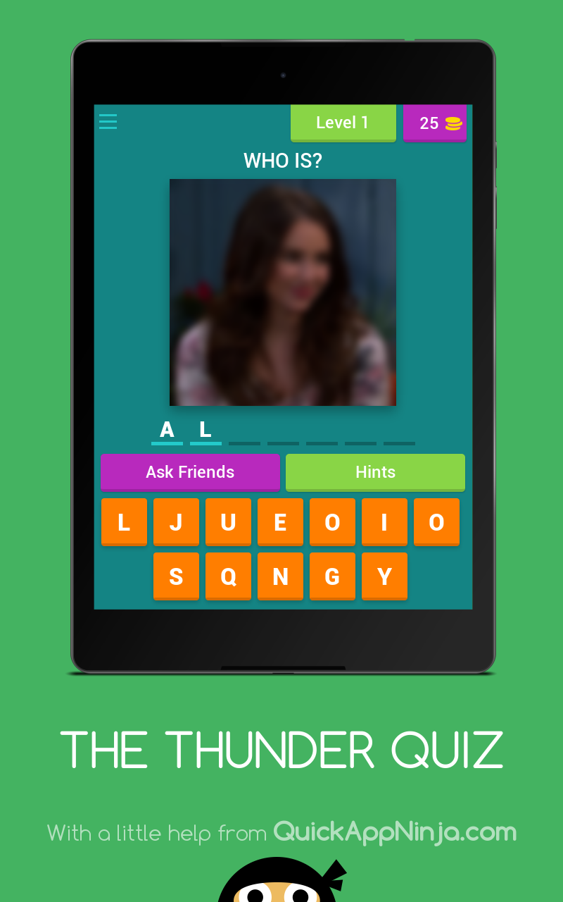 THE THUNDER QUIZ Game Screenshot