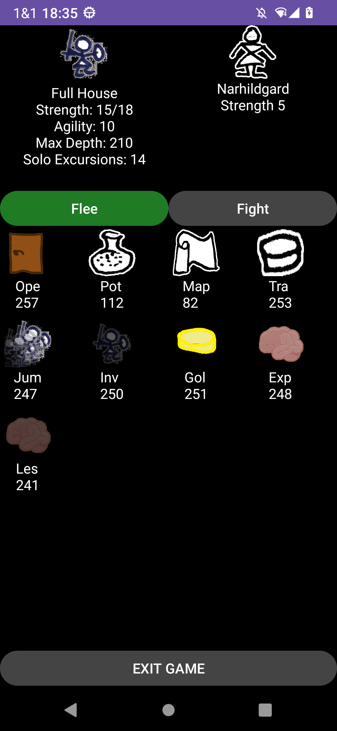 Paper Dungeon ゲームのスクリーンショット