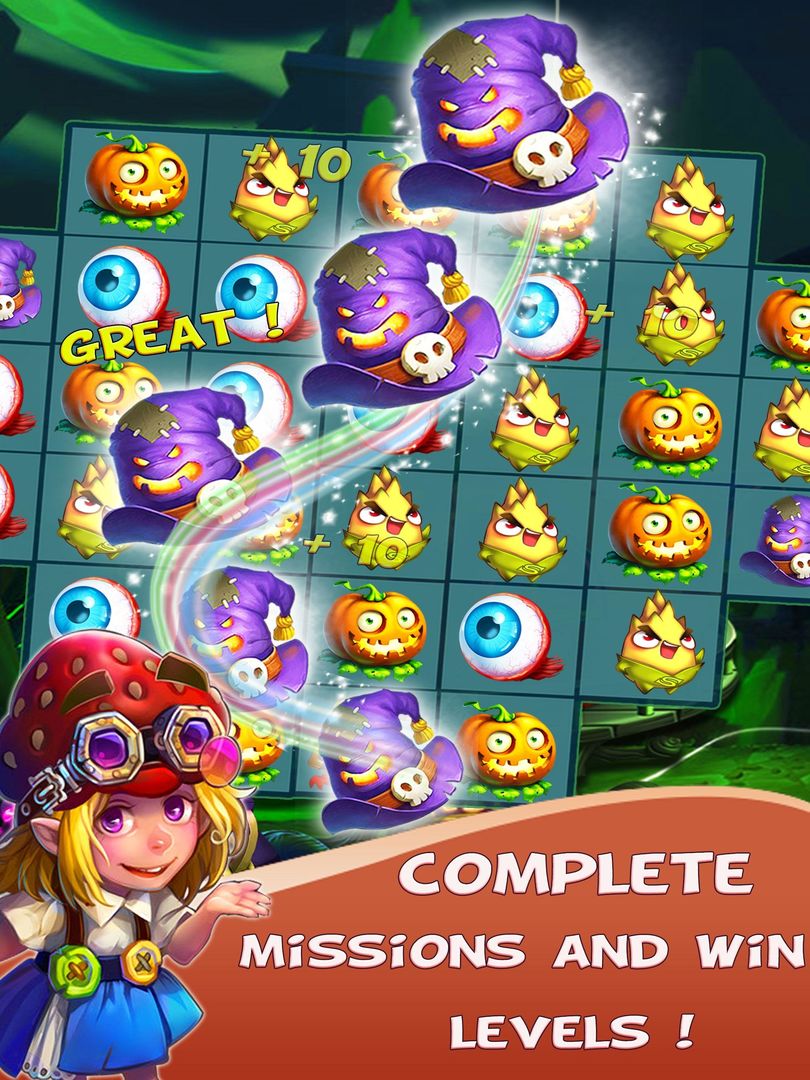 Halloween Witch - Fruit Puzzle ภาพหน้าจอเกม