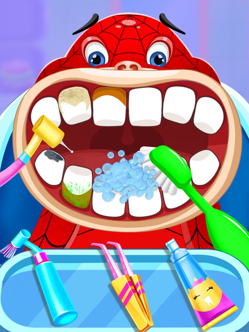 Dentist Games - Kids Superhero screenshot game
