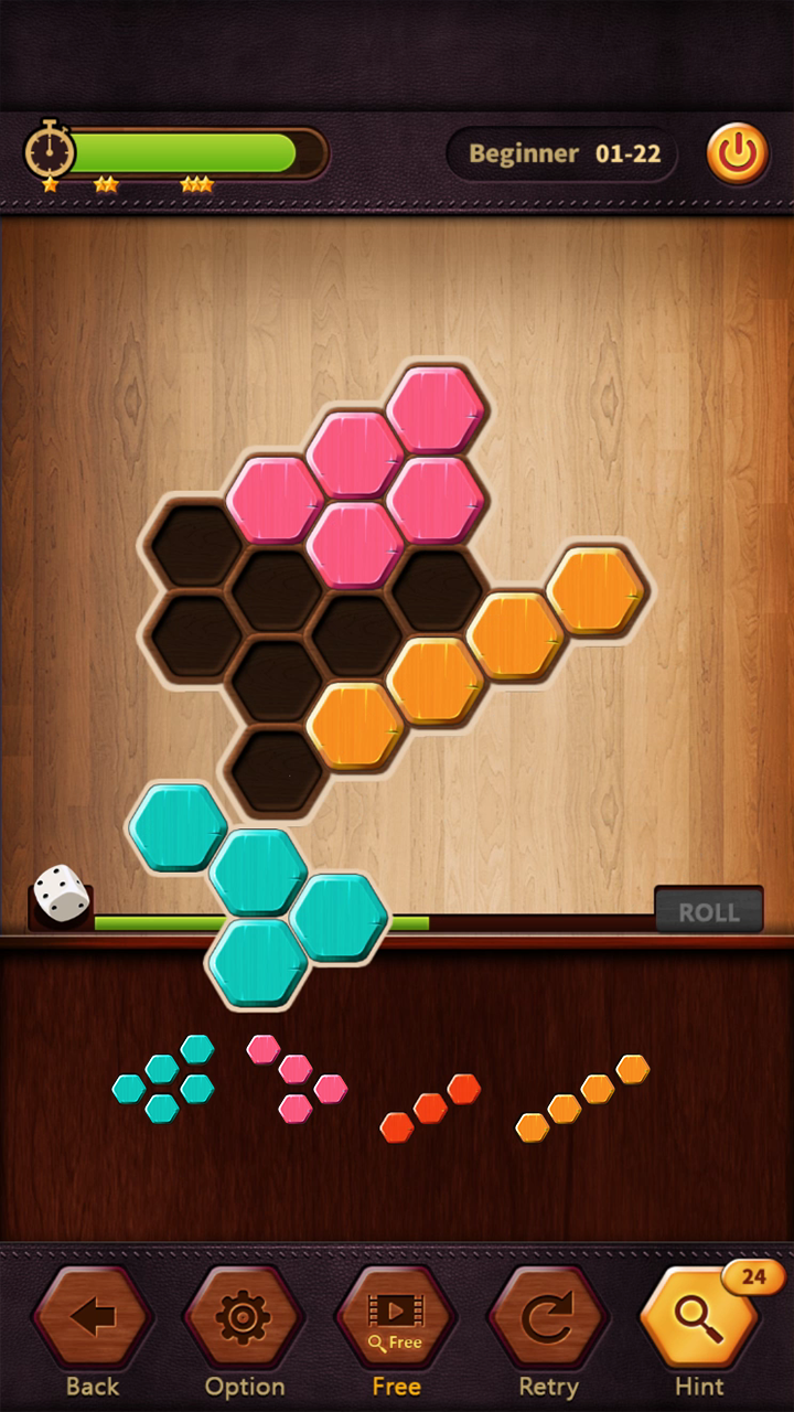 Wood Block Puzzle Hexa Game Screenshot