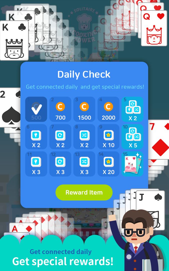 Screenshot of Solitaire Cooking Tower
