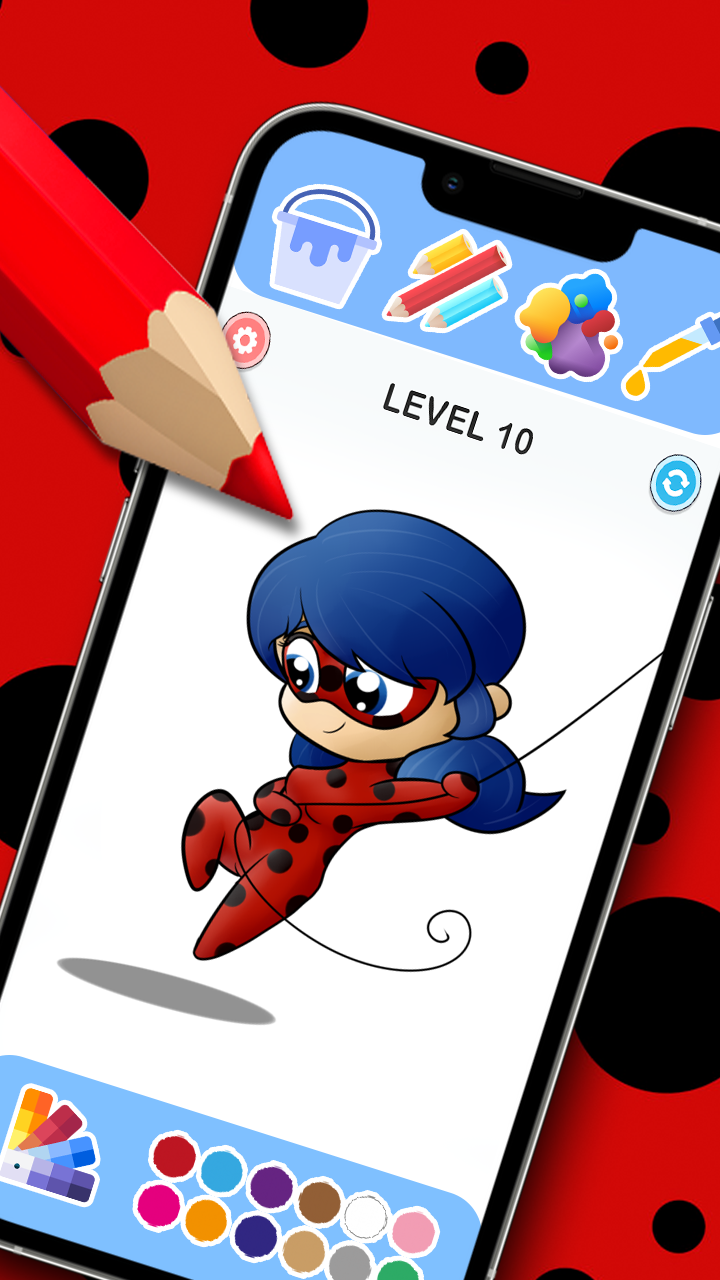 Jogo de livro para colorir LadyBug versão móvel andróide iOS apk baixar  gratuitamente-TapTap