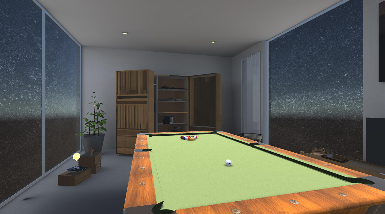 Pocketing the ball-Billiards Simulator 게임 스크린 샷