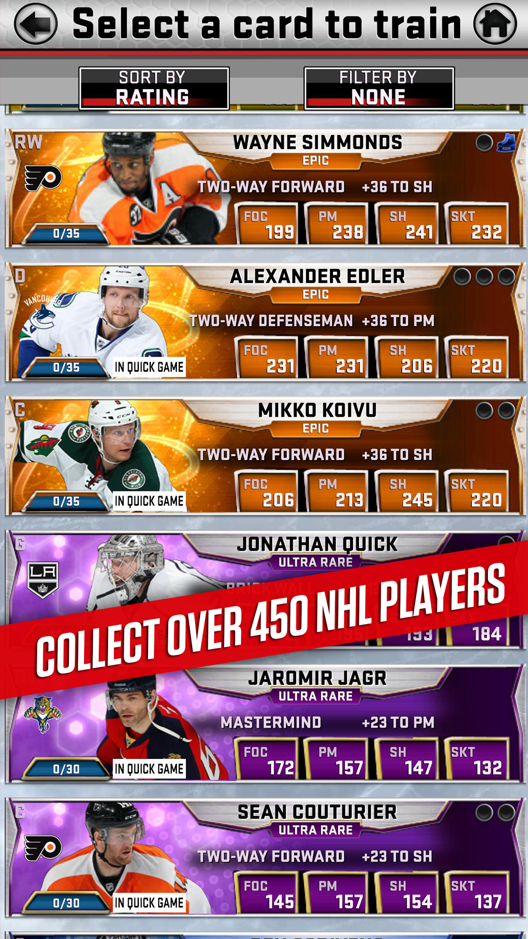 Cuplikan Layar Game NHL SuperCard