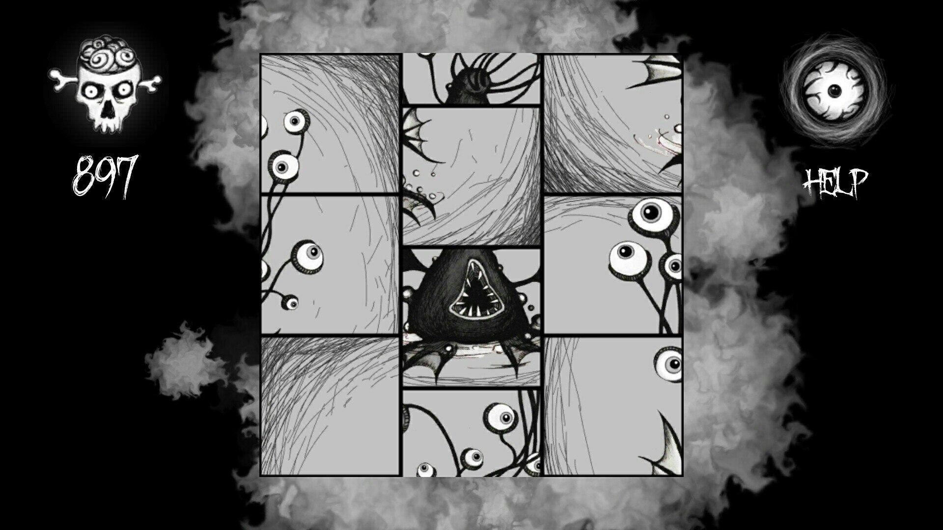 Monsters Gallery Puzzle Game Screenshot