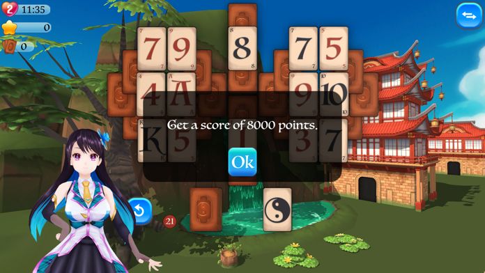 Screenshot of Pyramid Solitaire Asia Pro