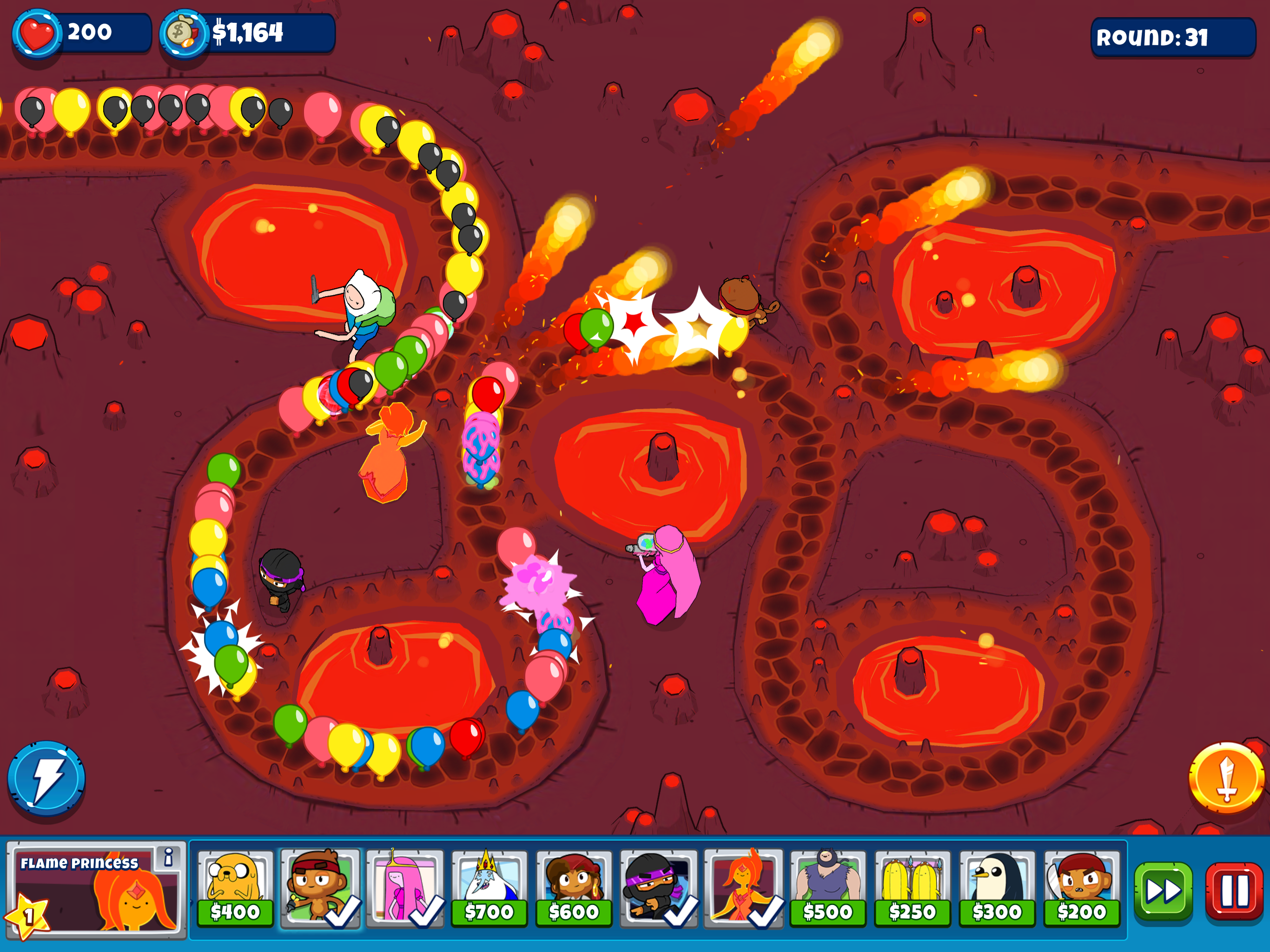 Bloons Adventure Time TD Game Screenshot