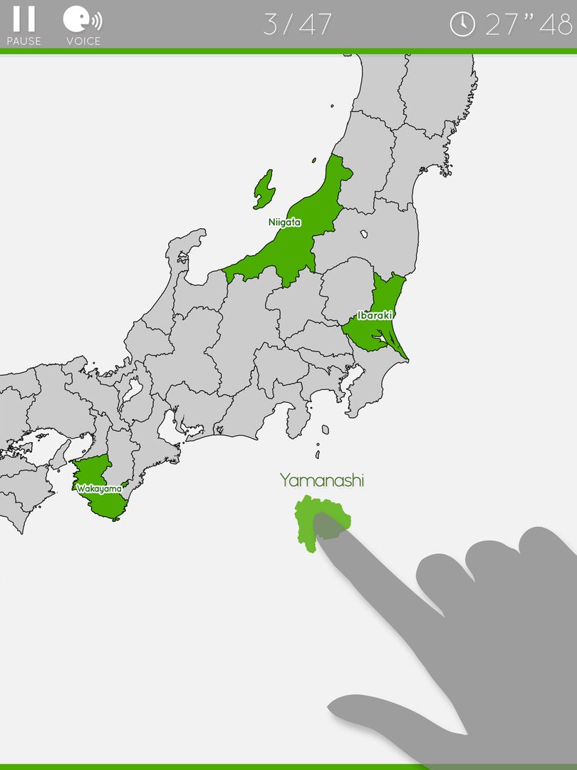 E. Learning Japan Map Puzzle 게임 스크린 샷