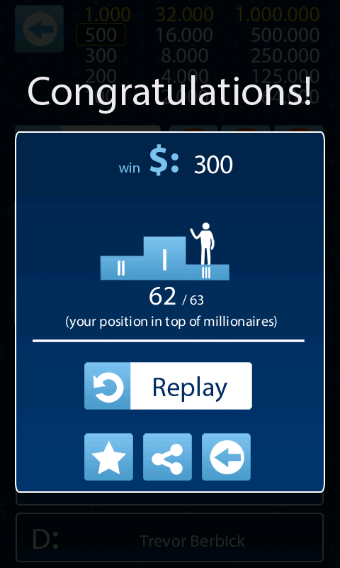 Millionaire ภาพหน้าจอเกม