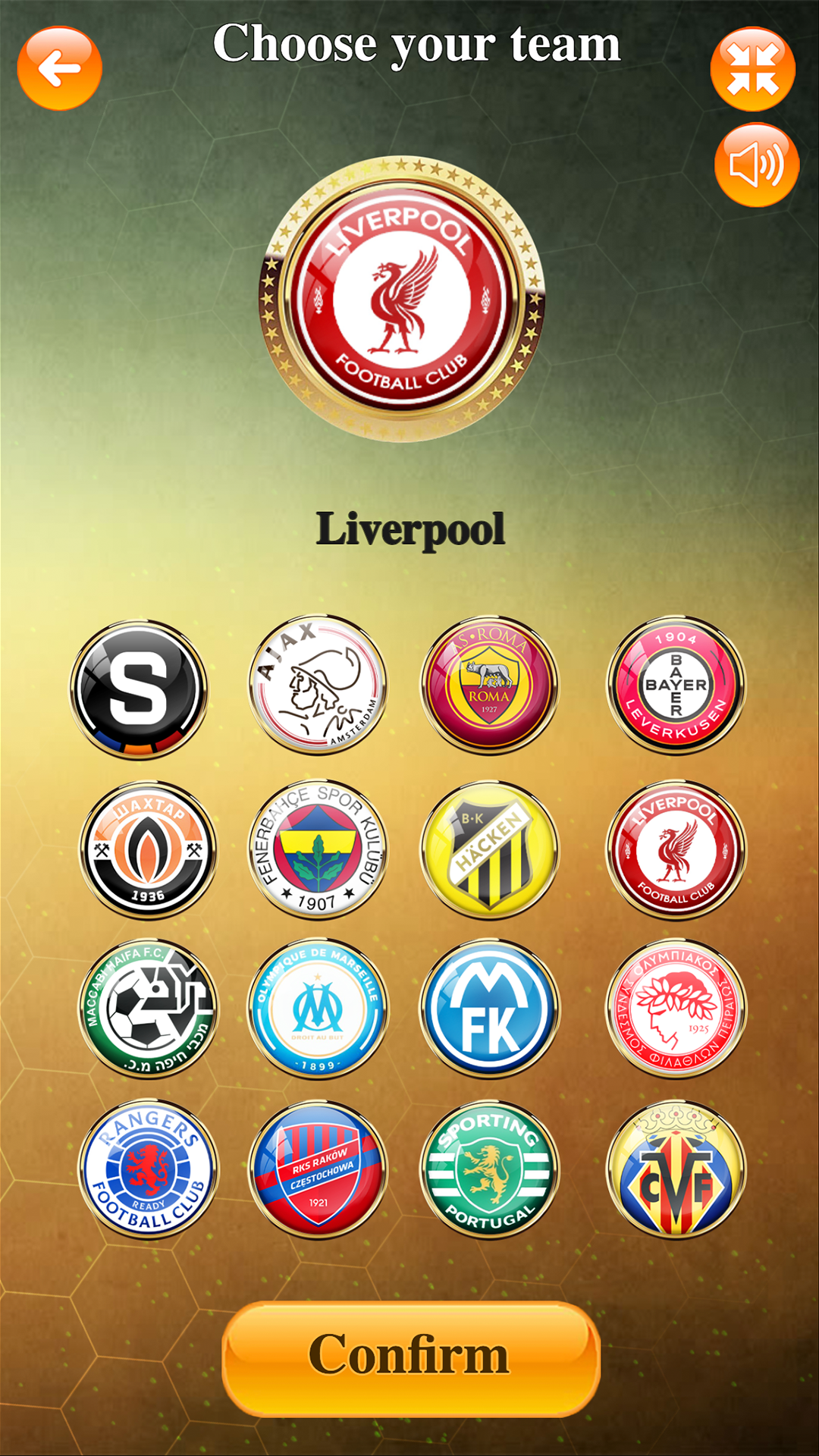 Screenshot of Europa League Game